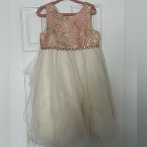 Toddler Girls Embroidered Floral Tulle Dress Toddler 4